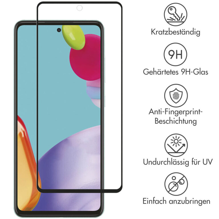 Selencia Gehard Glas Premium Screenprotector Samsung Galaxy A52(s) (5G/4G) / A53 - Zwart - Afbeelding 5