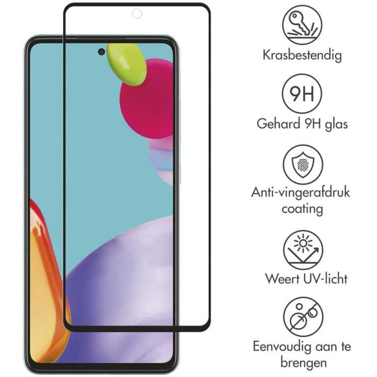 Selencia Gehard Glas Premium Screenprotector Samsung Galaxy A52(s) (5G/4G) / A53 - Zwart - Afbeelding 3