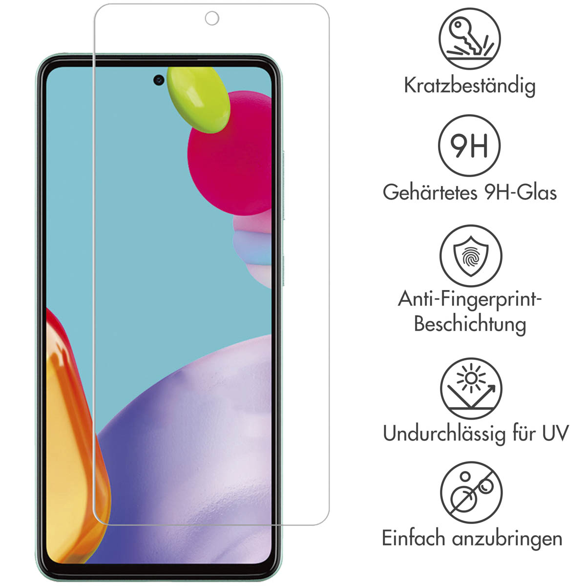 Selencia Gehard Glas Screenprotector Samsung Galaxy A52(s) (5G/4G) / A53 - Afbeelding 2