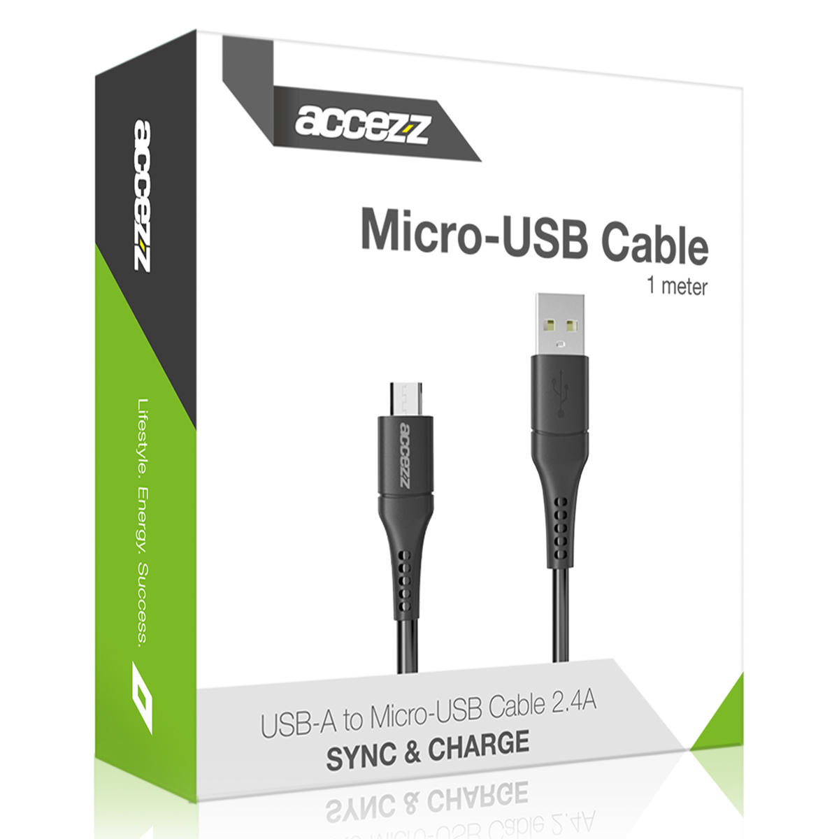 Accezz Micro-USB naar USB kabel - 1 meter - Zwart - Afbeelding 10