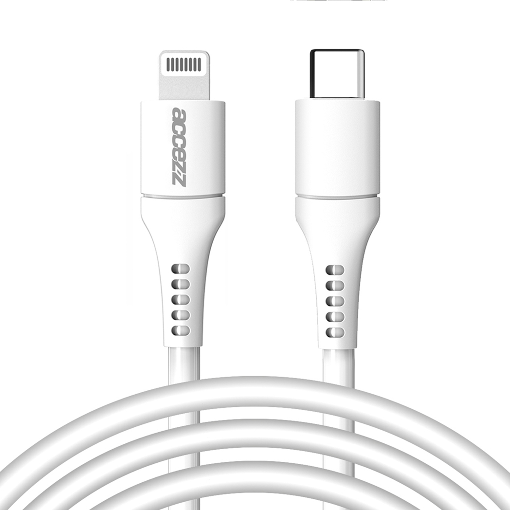 Accezz Lightning naar USB-C kabel – MFi certificering – 2 meter – Wit