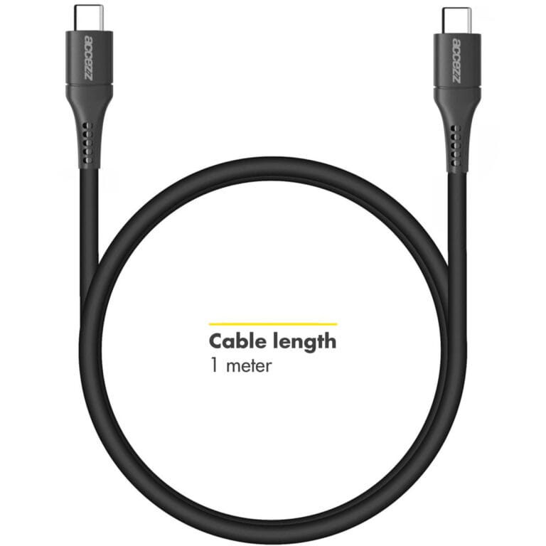 Accezz USB-C naar USB-C kabel - 1 meter - Zwart - Afbeelding 8