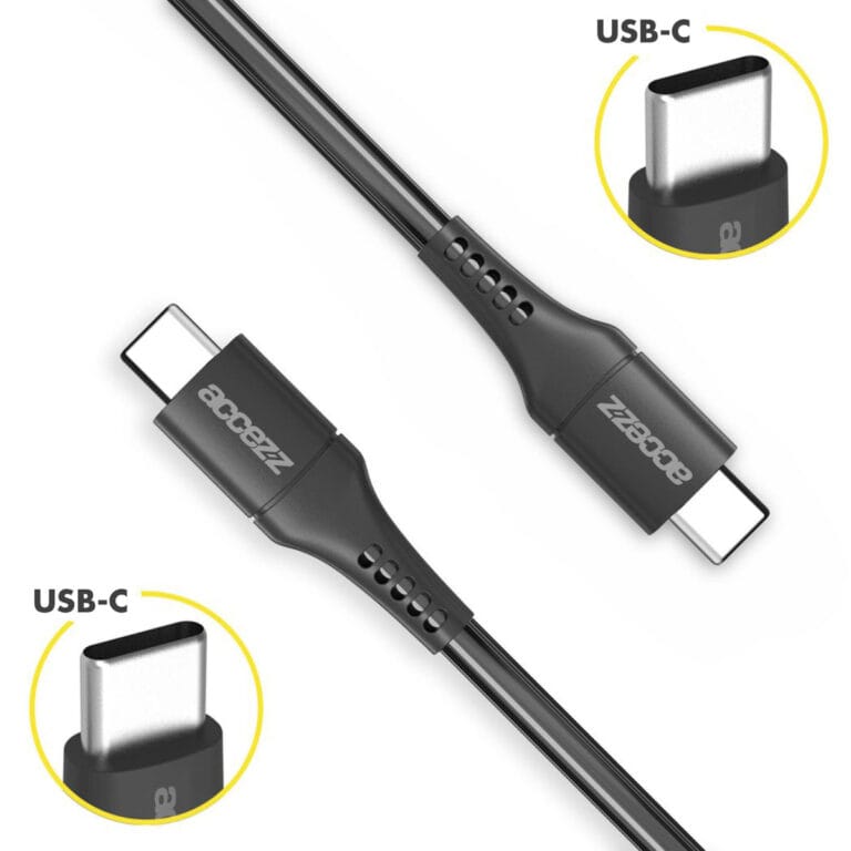 Accezz USB-C naar USB-C kabel - 1 meter - Zwart - Afbeelding 3