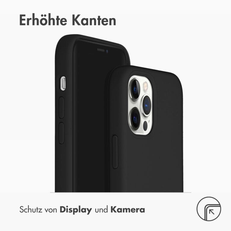 Accezz Liquid Silicone Backcover met MagSafe Apple iPhone 12 (Pro) - Zwart - Afbeelding 6