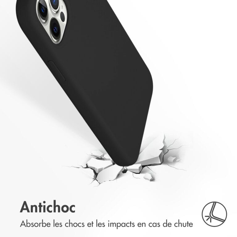 Accezz Liquid Silicone Backcover met MagSafe Apple iPhone 12 (Pro) - Zwart - Afbeelding 5