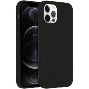 Accezz Liquid Silicone Backcover met MagSafe Apple iPhone 12 (Pro) - Zwart