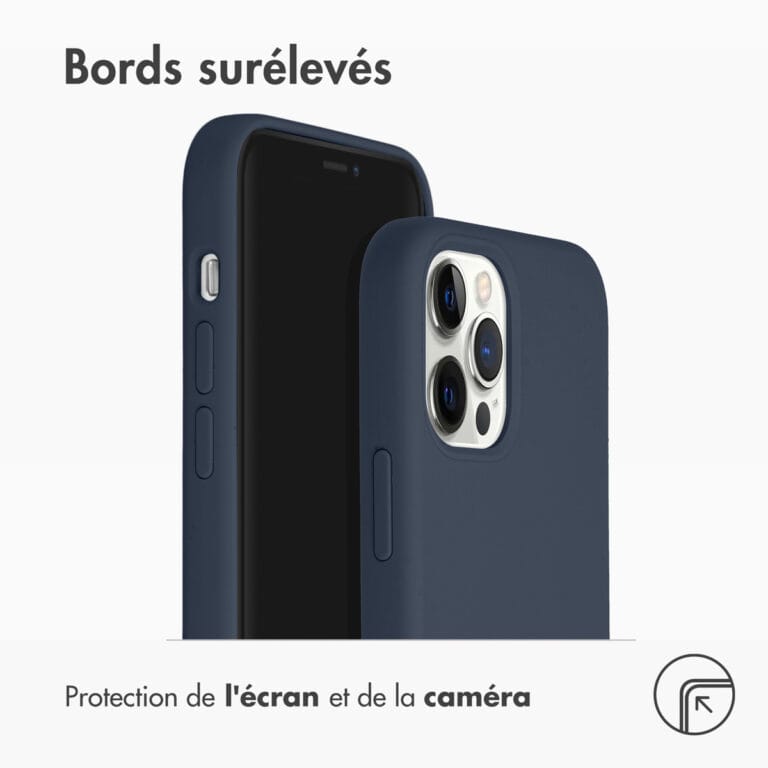 Accezz Liquid Silicone Backcover met MagSafe Apple iPhone 12 (Pro) - Donkerblauw - Afbeelding 3