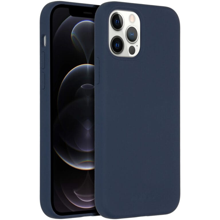 Accezz Liquid Silicone Backcover met MagSafe Apple iPhone 12 (Pro) - Donkerblauw - Afbeelding 9