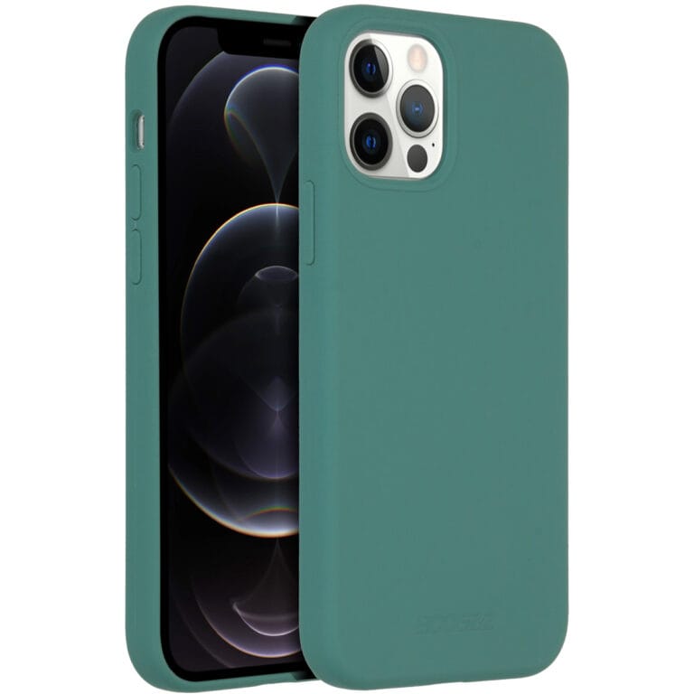 Accezz Liquid Silicone Backcover met MagSafe Apple iPhone 12 (Pro) - Donkergroen - Afbeelding 8