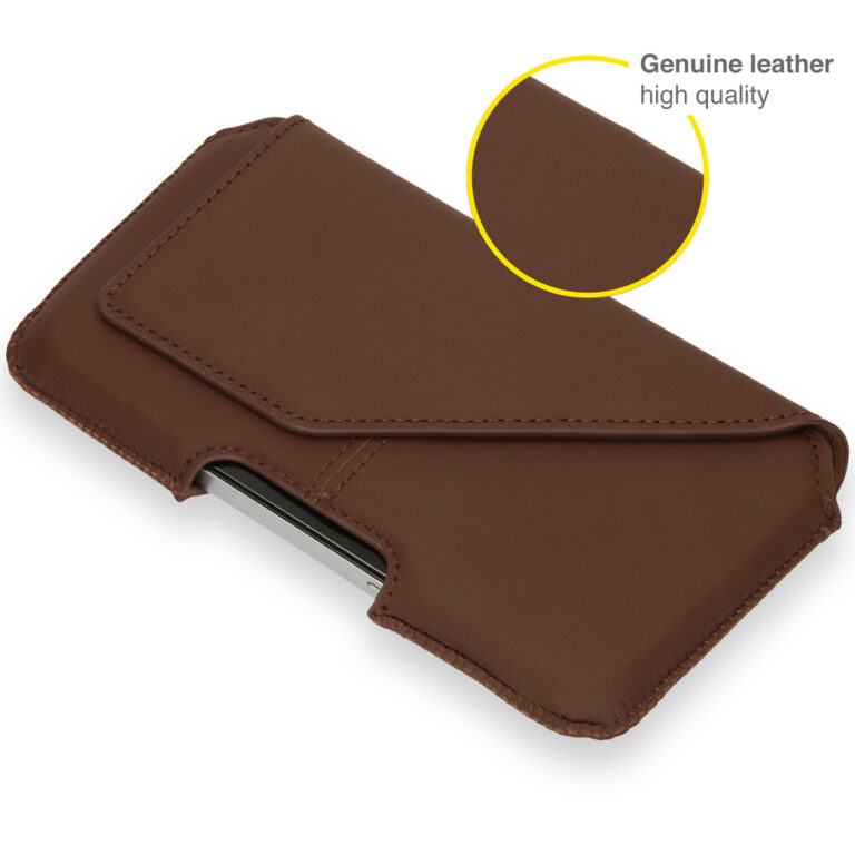 Accezz Echt lederen broekriemhoes - Maat XL - Bruin - Afbeelding 4
