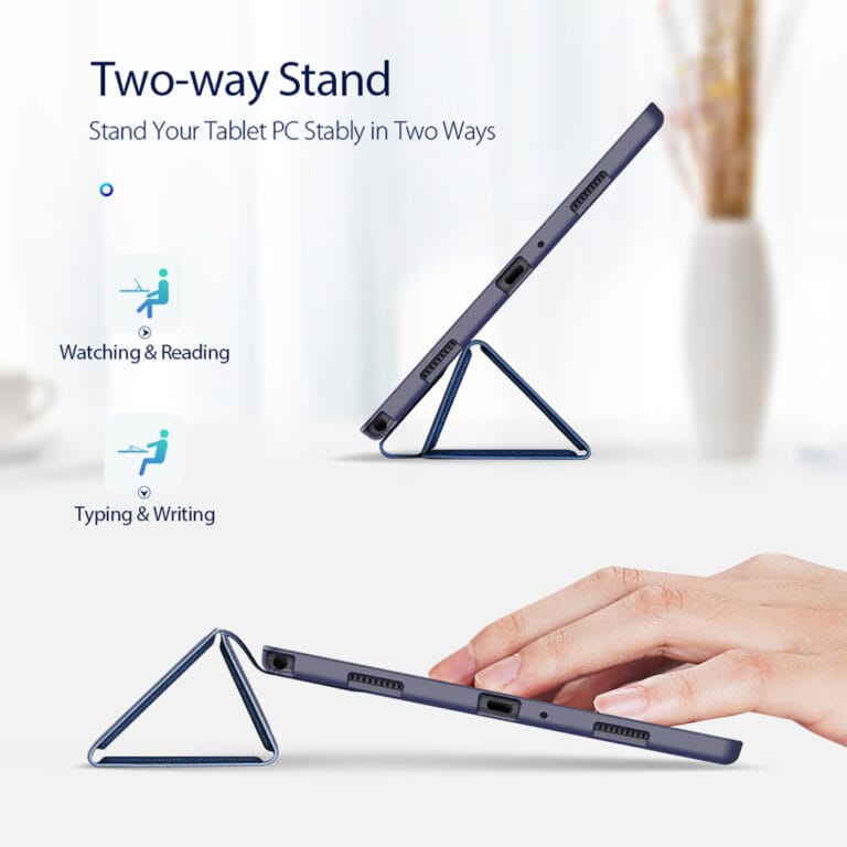 Accezz Smart Silicone Bookcase Samsung Galaxy Tab A7 - Donkerblauw - Afbeelding 6
