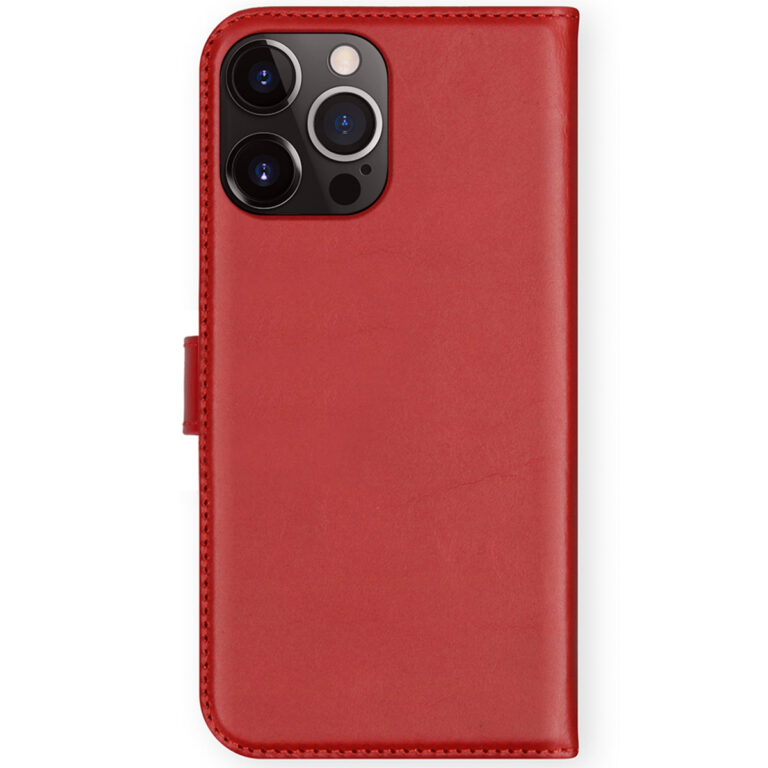 Selencia Echt Lederen Bookcase Apple iPhone 13 Pro - Rood - Afbeelding 2