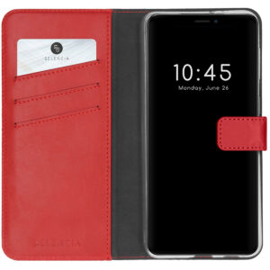 Selencia Echt Lederen Bookcase Apple iPhone 13 - Rood