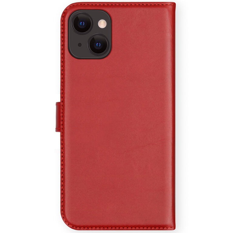 Selencia Echt Lederen Bookcase Apple iPhone 13 Mini - Rood - Afbeelding 2