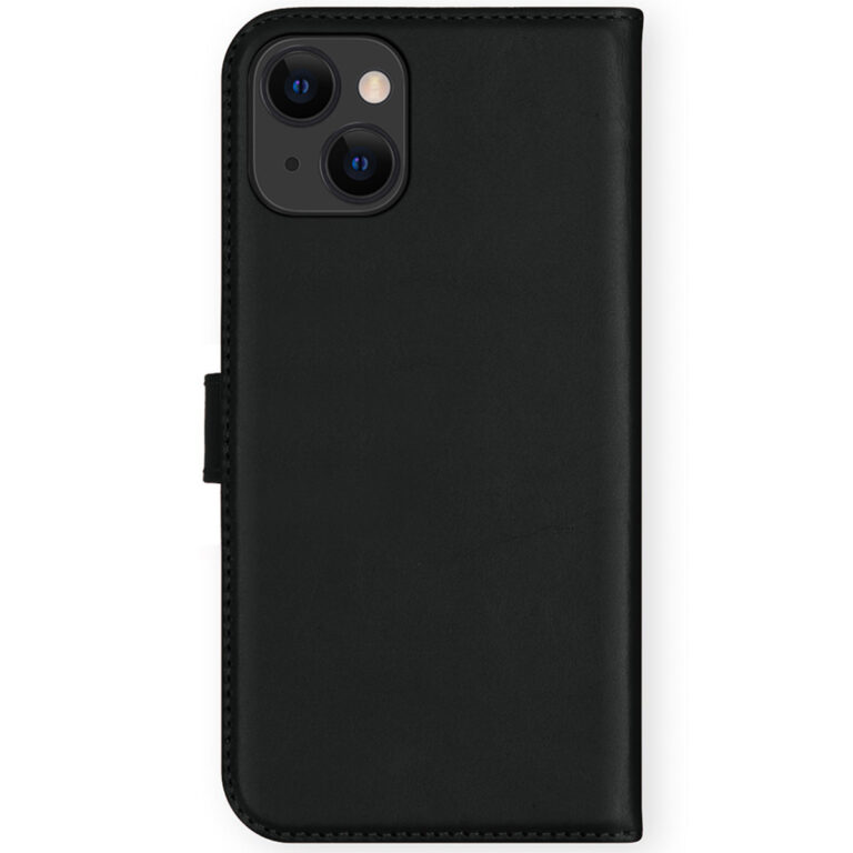 Selencia Echt Leren Bookcase iPhone 13 Mini - Zwart - Afbeelding 2
