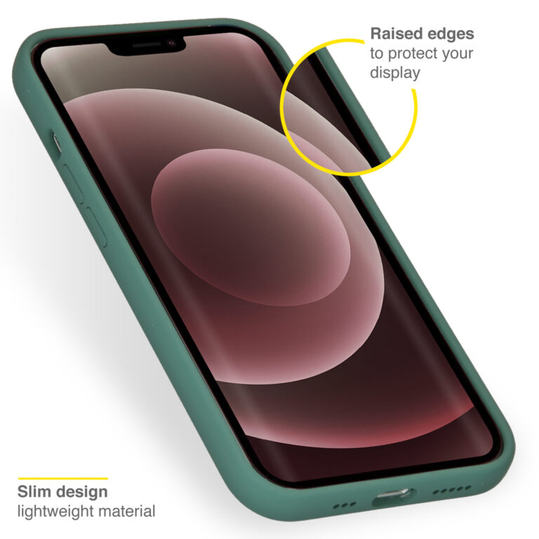 Accezz Liquid Silicone Backcover Apple iPhone 13 Pro Max - Donkergroen - Afbeelding 3