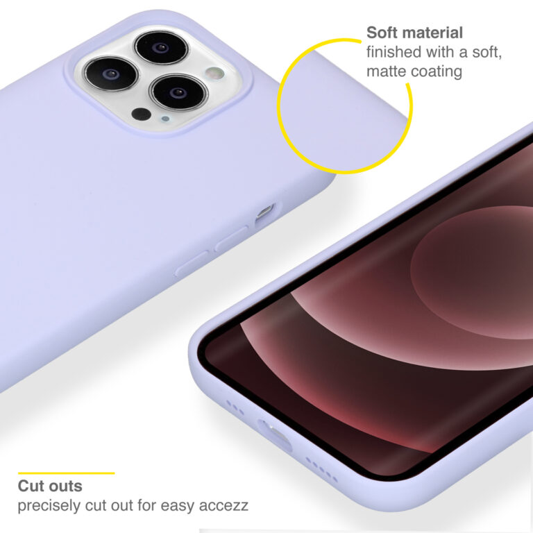 Accezz Liquid Silicone Backcover Apple iPhone 13 Pro Max - Paars - Afbeelding 2