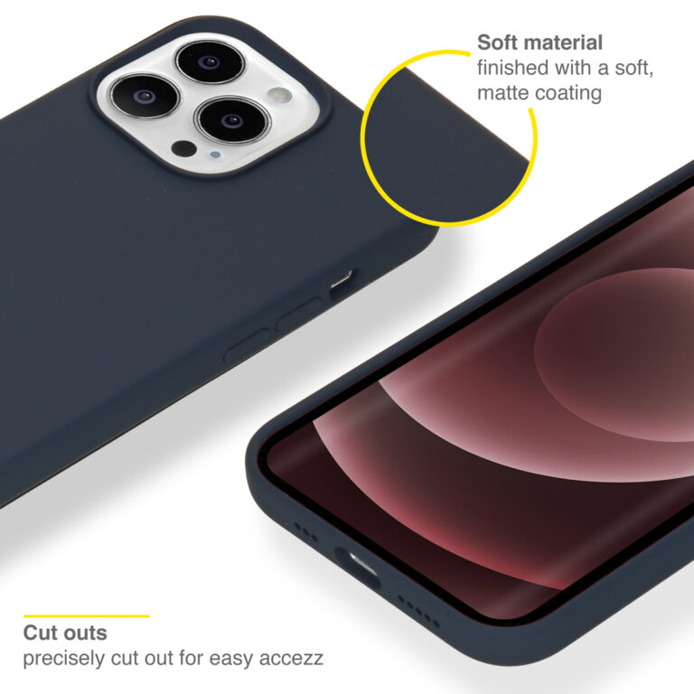 Accezz Liquid Silicone Backcover Apple iPhone 13 Pro Max - Donkerblauw - Afbeelding 2