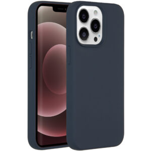 Accezz Liquid Silicone Backcover Apple iPhone 13 Pro Max - Donkerblauw