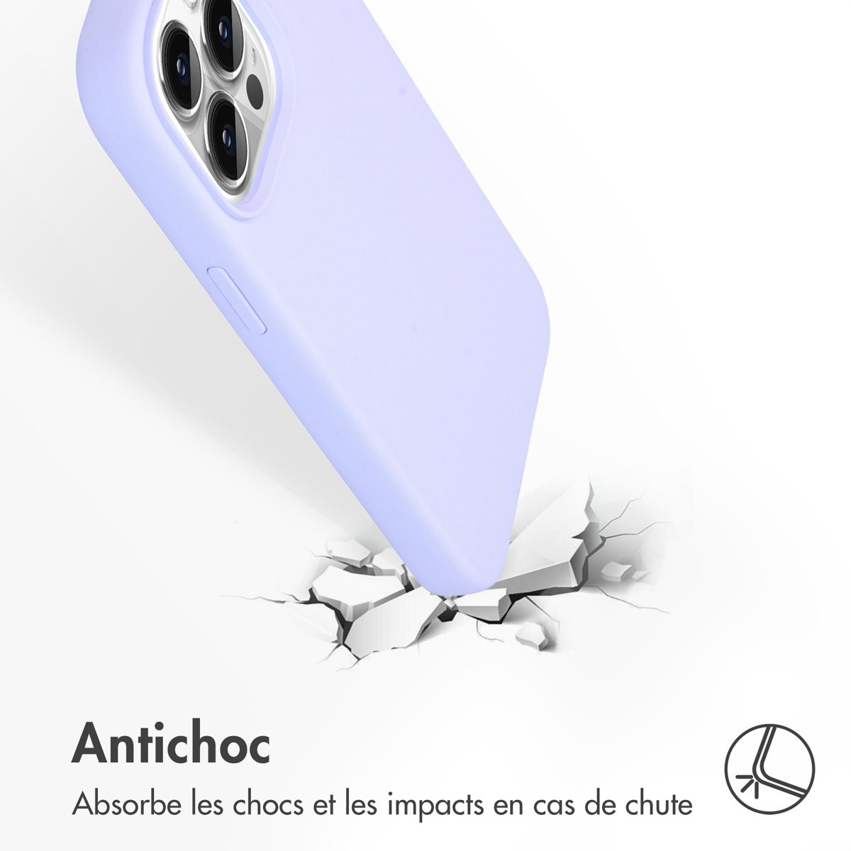 Accezz Liquid Silicone Backcover Apple iPhone 13 Pro - Paars - Afbeelding 7