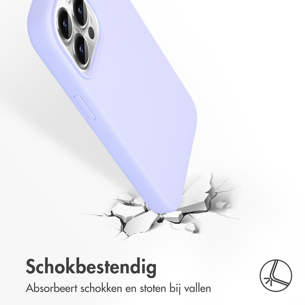 Accezz Liquid Silicone Backcover Apple iPhone 13 Pro - Paars - Afbeelding 6