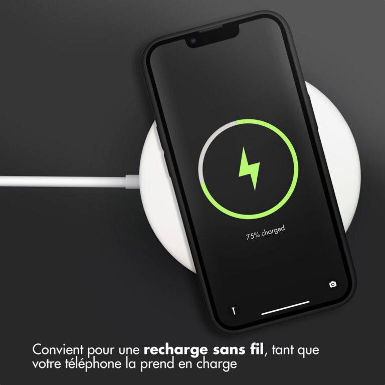 Accezz Liquid Silicone Backcover Apple iPhone 13 Pro - Zwart - Afbeelding 5