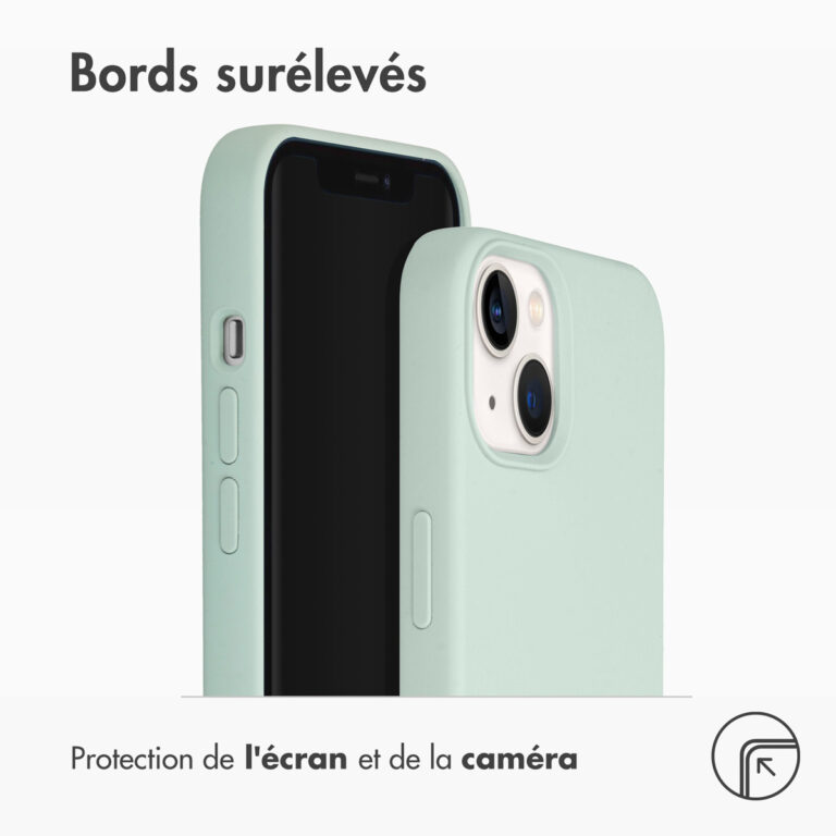 Accezz Liquid Silicone Backcover Apple iPhone 13 - Sky Blue - Afbeelding 9