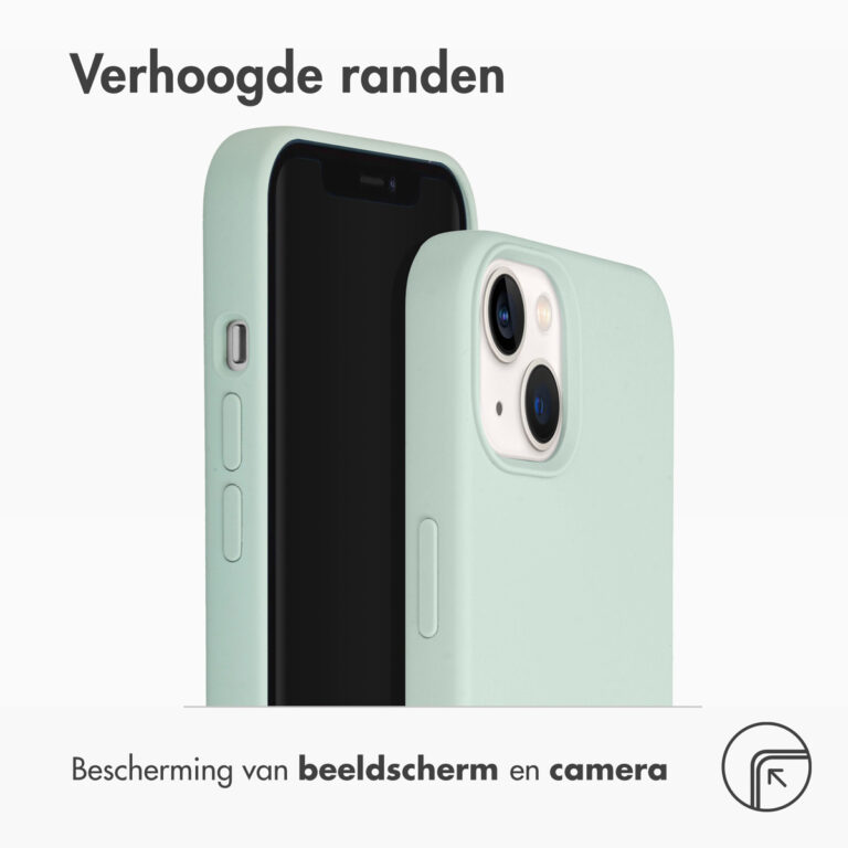 Accezz Liquid Silicone Backcover Apple iPhone 13 - Sky Blue - Afbeelding 6