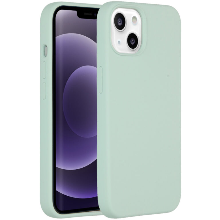 Accezz Liquid Silicone Backcover Apple iPhone 13 - Sky Blue - Afbeelding 4