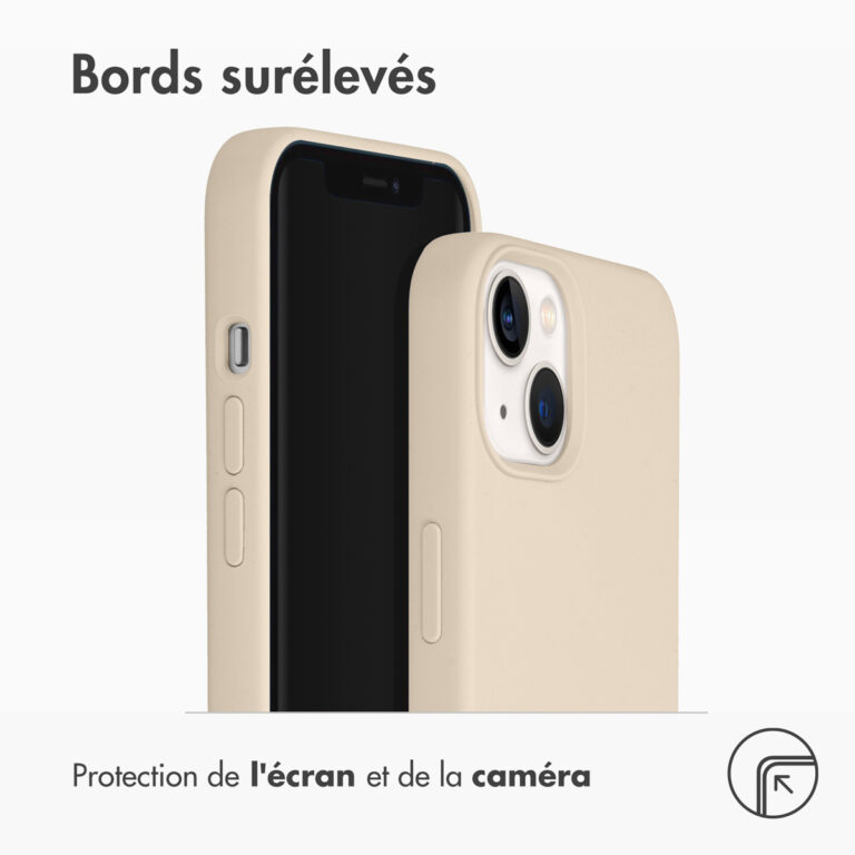 Accezz Liquid Silicone Backcover Apple iPhone 13 - Stone - Afbeelding 6
