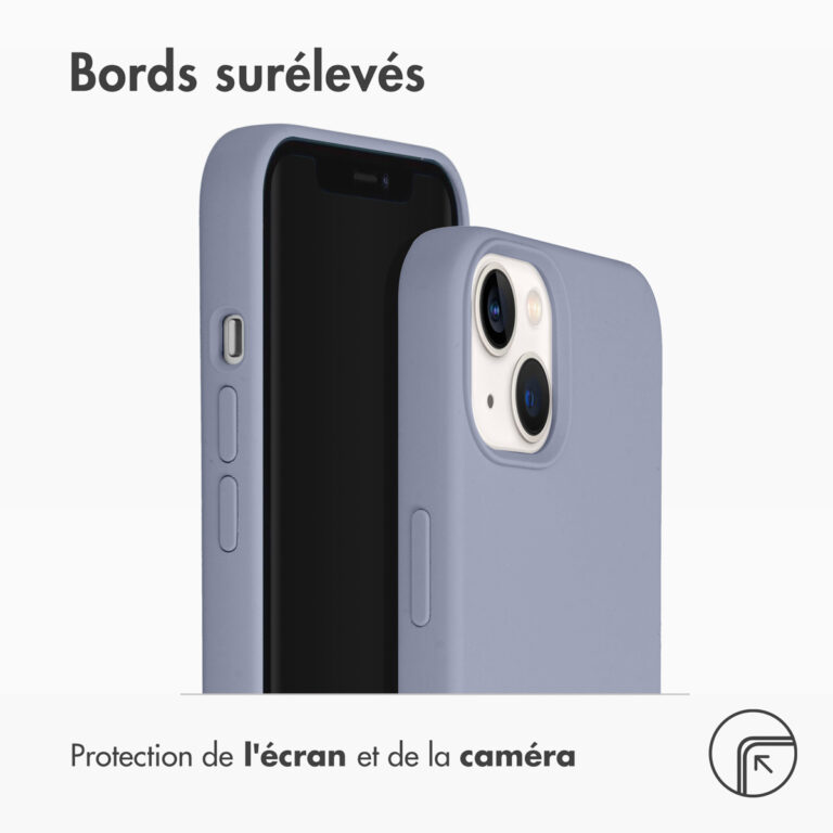 Accezz Liquid Silicone Backcover Apple iPhone 13 - Lavender Gray - Afbeelding 9