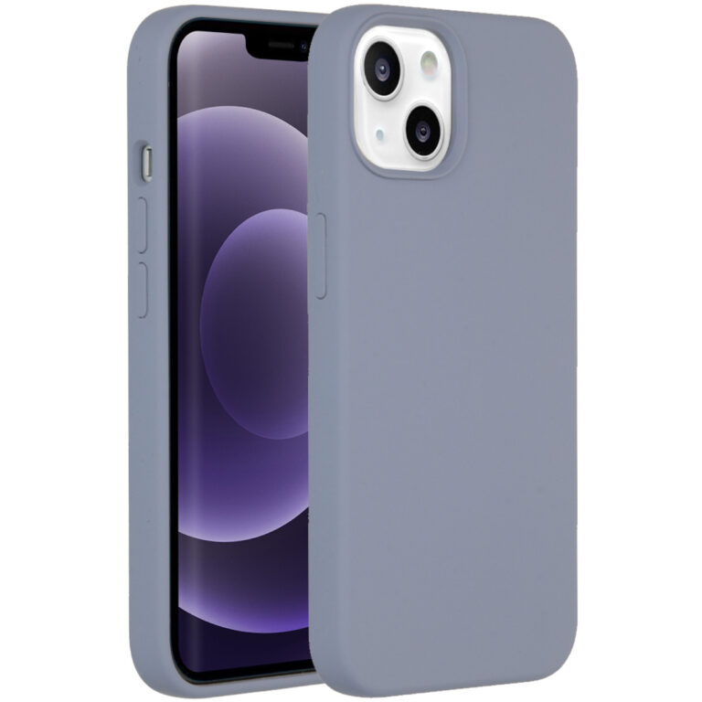 Accezz Liquid Silicone Backcover Apple iPhone 13 - Lavender Gray - Afbeelding 4