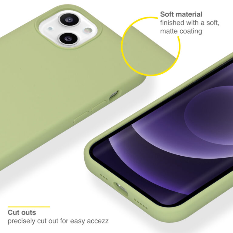 Accezz Liquid Silicone Backcover Apple iPhone 13 - Groen - Afbeelding 2