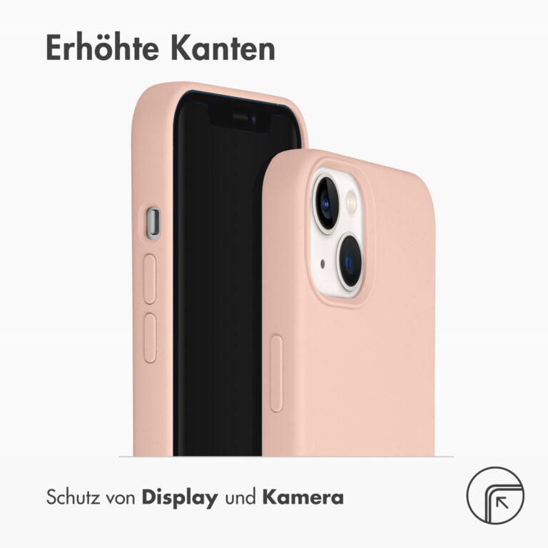 Accezz Liquid Silicone Backcover Apple iPhone 13 - Roze - Afbeelding 9