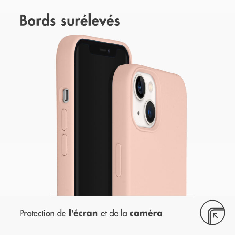 Accezz Liquid Silicone Backcover Apple iPhone 13 - Roze - Afbeelding 6