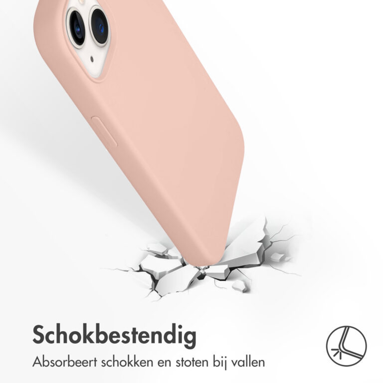 Accezz Liquid Silicone Backcover Apple iPhone 13 - Roze - Afbeelding 4