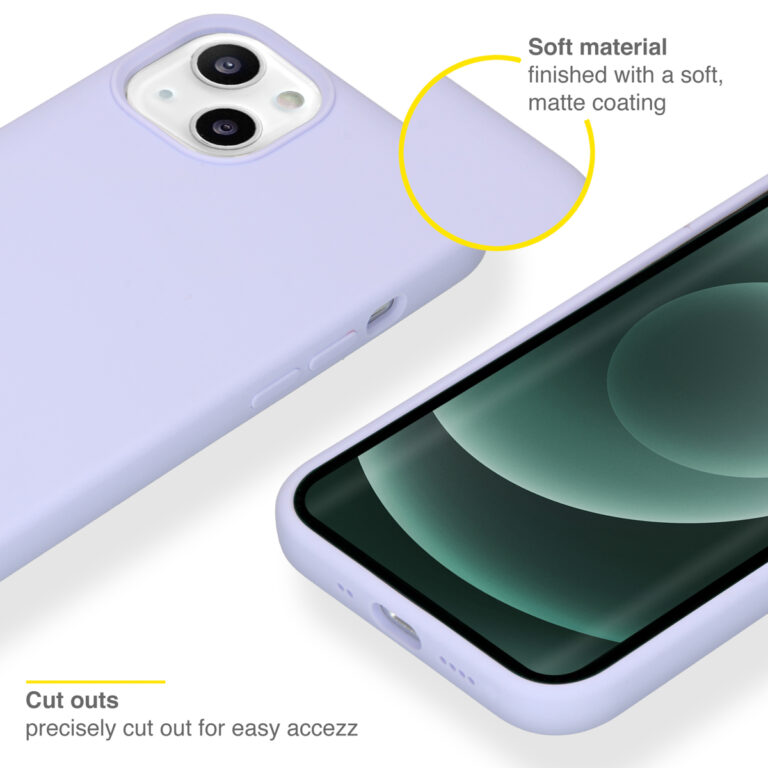 Accezz Liquid Silicone Backcover Apple iPhone 13 Mini - Paars - Afbeelding 2