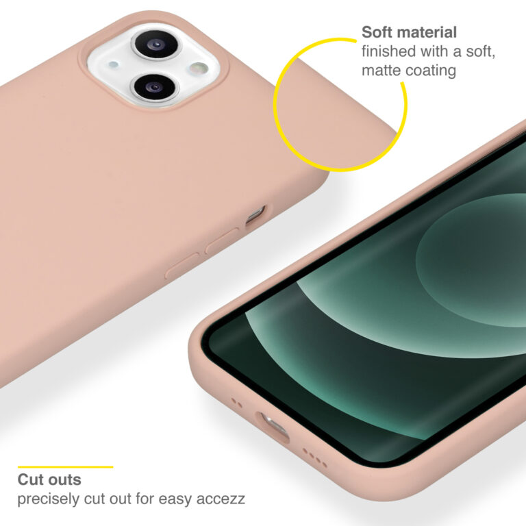 Accezz Liquid Silicone Backcover Apple iPhone 13 Mini - Roze - Afbeelding 2