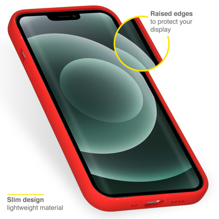 Accezz Liquid Silicone Backcover Apple iPhone 13 Mini - Rood - Afbeelding 3