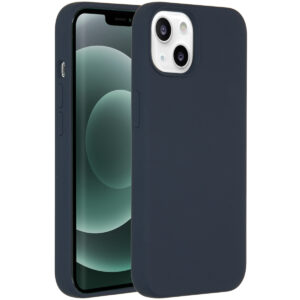 Accezz Liquid Silicone Backcover Apple iPhone 13 Mini - Donkerblauw