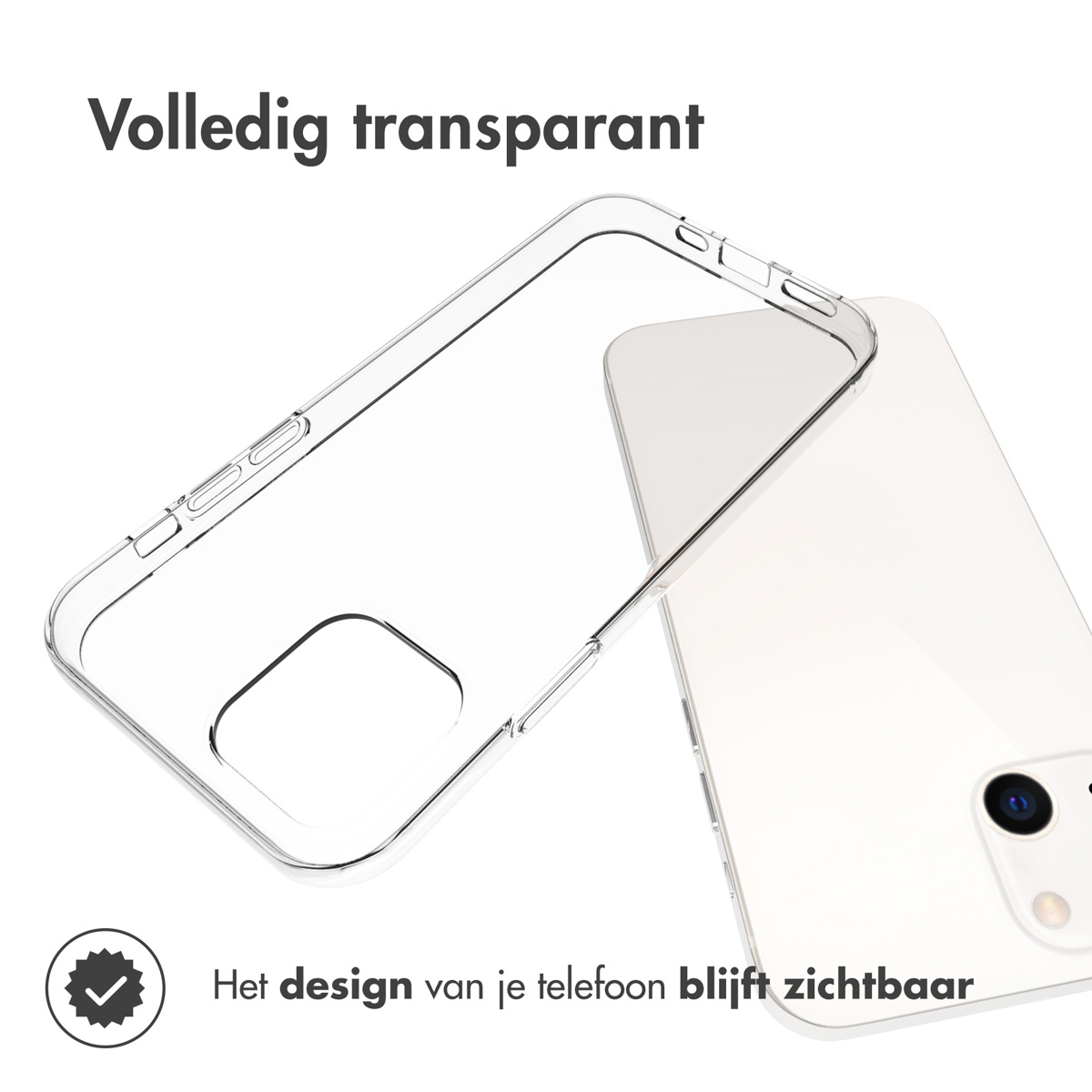 Accezz Clear Backcover Apple iPhone 13 - Transparant - Afbeelding 4