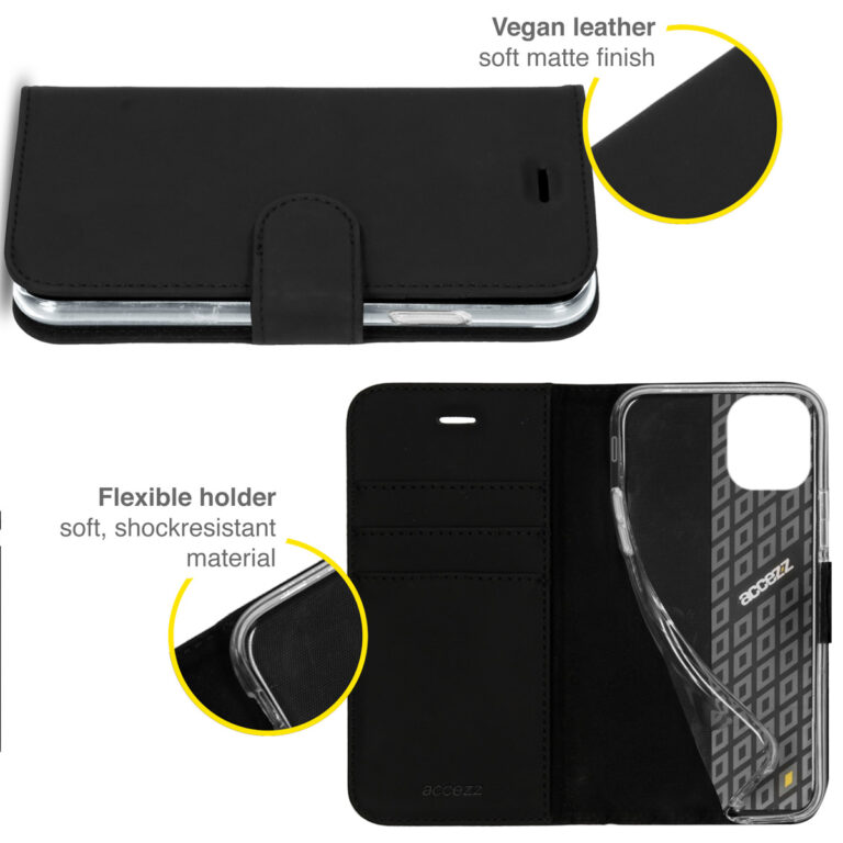 Accezz Wallet Softcase Bookcase Apple iPhone 13 - Zwart - Afbeelding 2