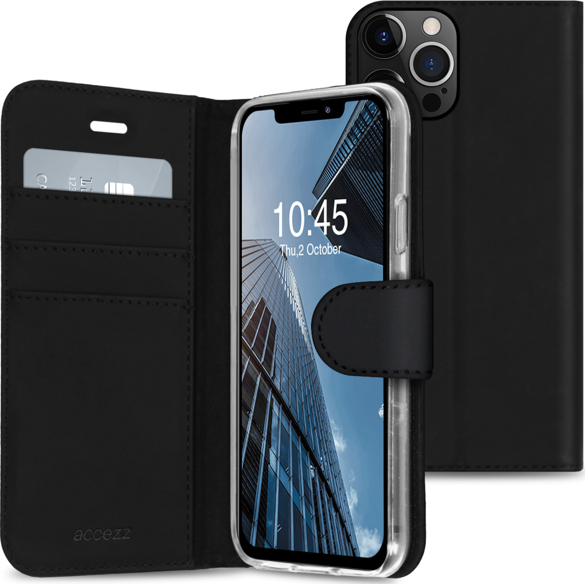 Accezz Wallet Softcase Bookcase Apple iPhone 13 Pro - Zwart