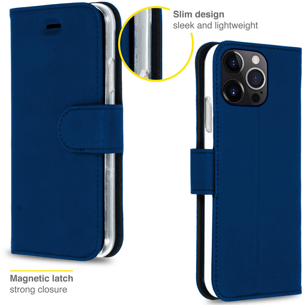 Accezz Wallet Softcase Bookcase Apple iPhone 13 Pro - Donkerblauw - Afbeelding 3