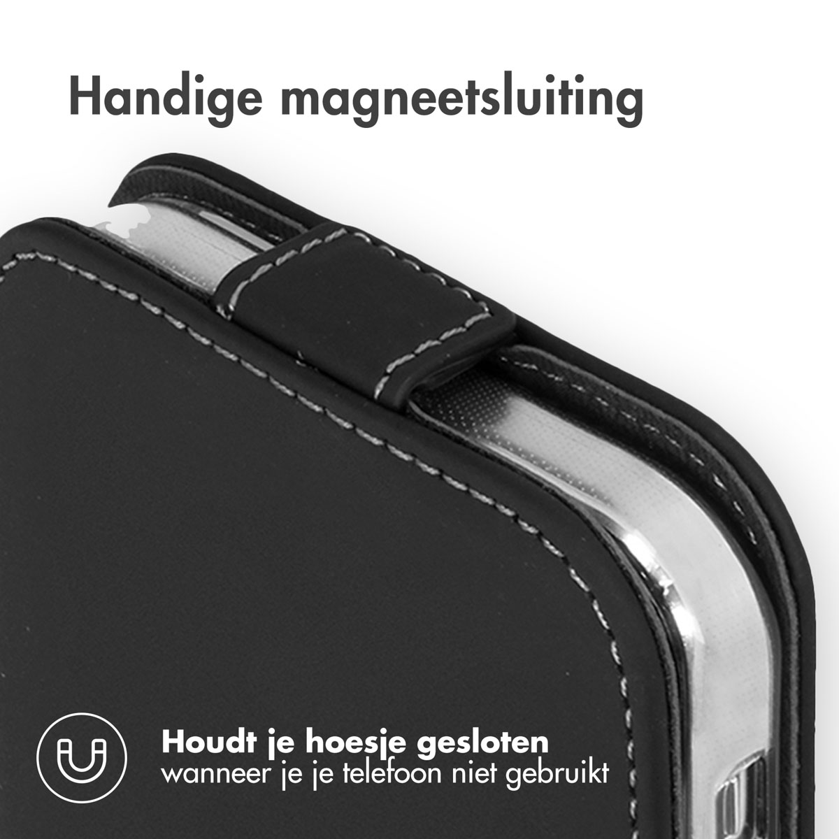 Accezz Flipcase Apple iPhone 13 - Zwart - Afbeelding 3