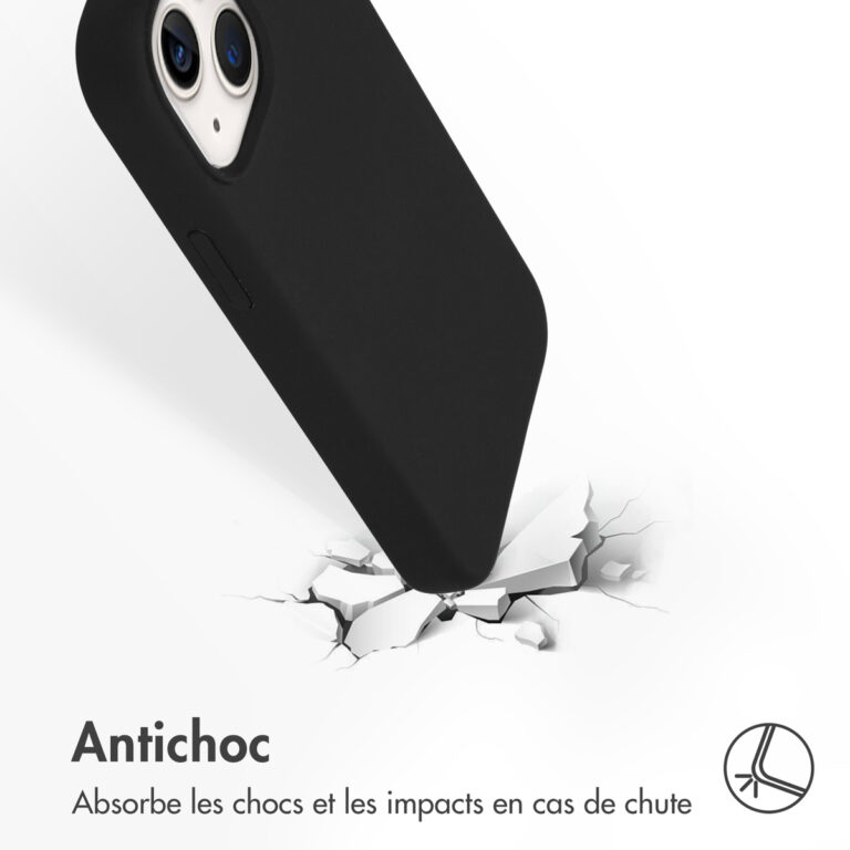 Accezz Liquid Silicone Backcover met MagSafe Apple iPhone 13 Mini - Zwart - Afbeelding 5