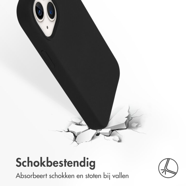 Accezz Liquid Silicone Backcover met MagSafe Apple iPhone 13 Mini - Zwart - Afbeelding 3