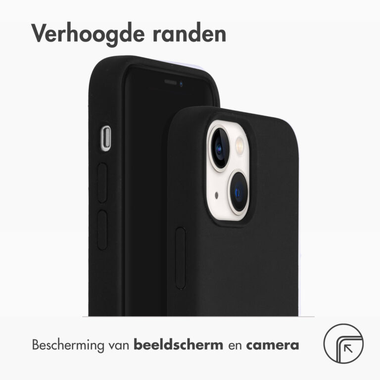 Accezz Liquid Silicone Backcover met MagSafe Apple iPhone 13 Mini - Zwart - Afbeelding 2