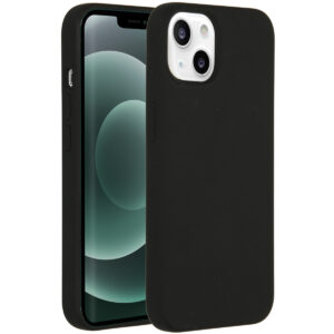 Accezz Liquid Silicone Backcover met MagSafe Apple iPhone 13 Mini - Zwart