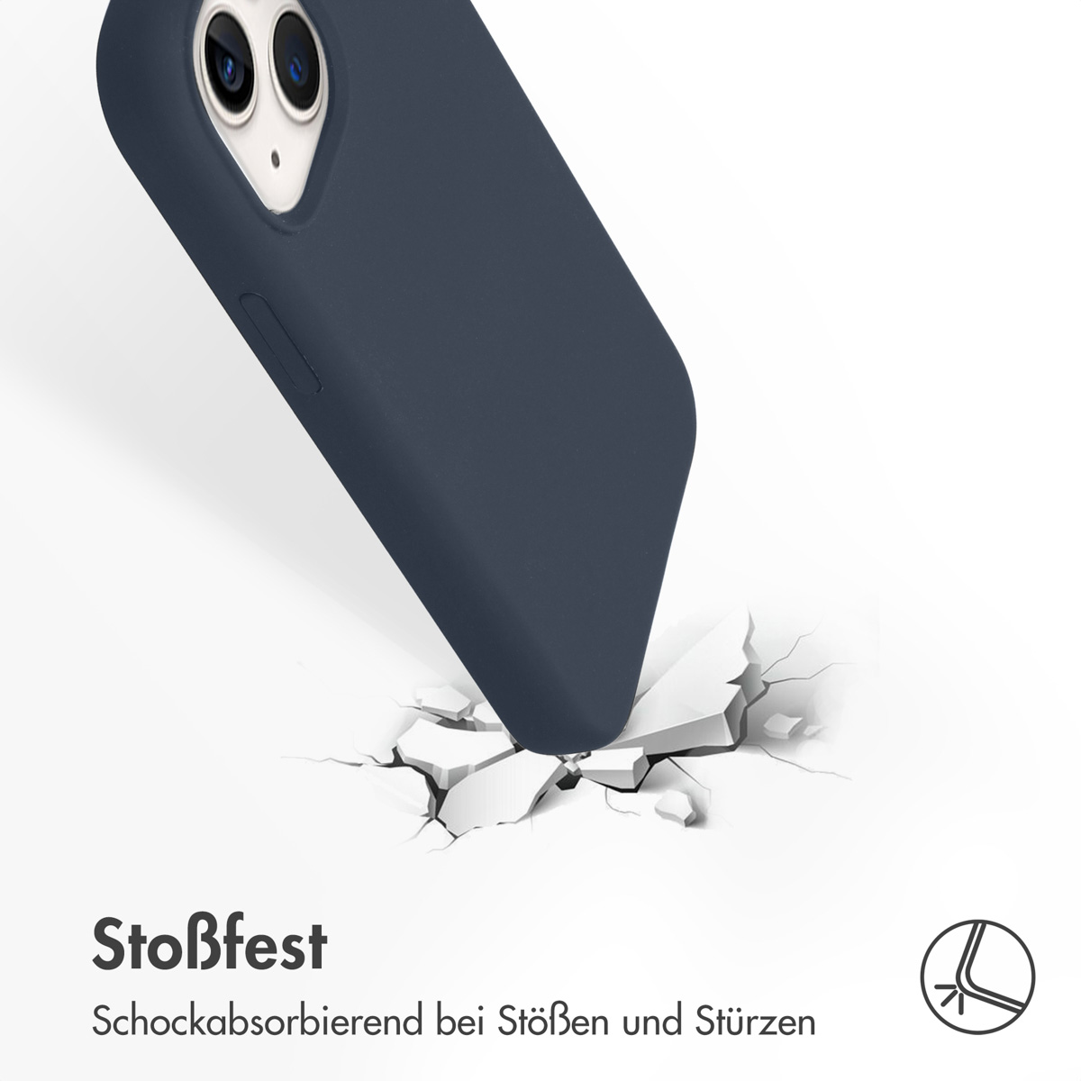 Accezz Liquid Silicone Backcover met MagSafe Apple iPhone 13 Mini - Donkerblauw - Afbeelding 7